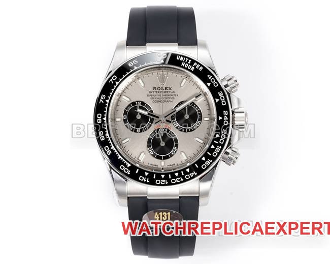 The Best Replica Watch Is the JF Factory Rolex Daytona Grey Dial 4131 Mechanical 40mm Rubber Strap
