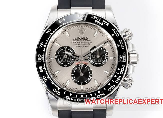 Best replica watch JF factory Rolex Daytona gray plate 4131 mechanical 40mm rubber braceletfront live photo
