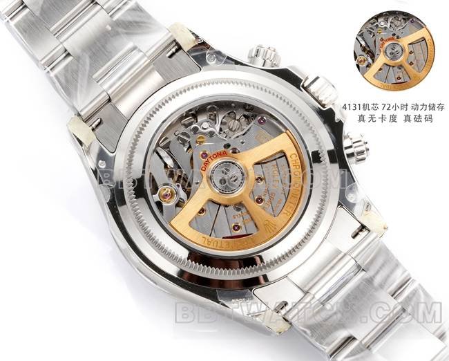 Super clone watch JF factory DaytonaRolex ice blue dial4131 mechanical 40mm caseback live photo