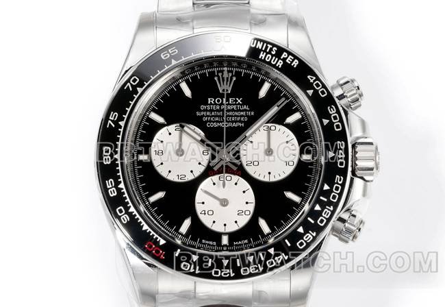 Best replica watch JF factory DaytonaRolexblack dial4132 mechanical 40mm front live photo
