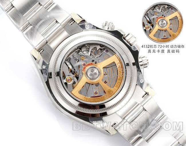 Best replica watch JF factory DaytonaRolexblack dial4132 mechanical 40mm caseback live photo