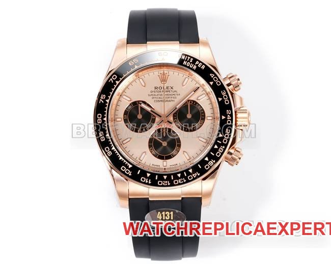 Relógio mecânico Rolex Super Clone Daytona JF Factory com mostrador em ouro rosa 4131 — detailed review and buying guide | Watch Replica Expert