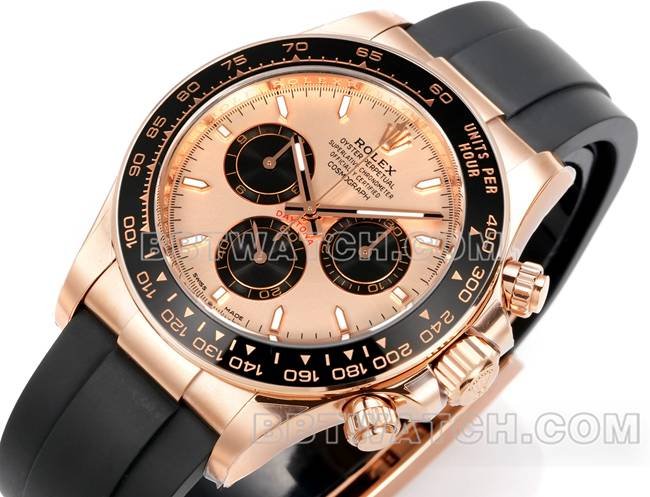 Super clone watch DaytonaJF factory Rolexrose gold disc rose gold case 4131 mechanical front live photo