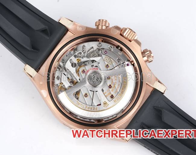 Super clone watch DaytonaJF factory Rolexrose gold disc rose gold case 4131 mechanical caseback live photo