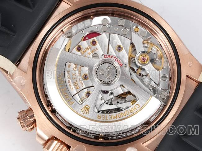 Super clone watch DaytonaJF factory Rolexrose gold disc rose gold case 4131 mechanical caseback live photo