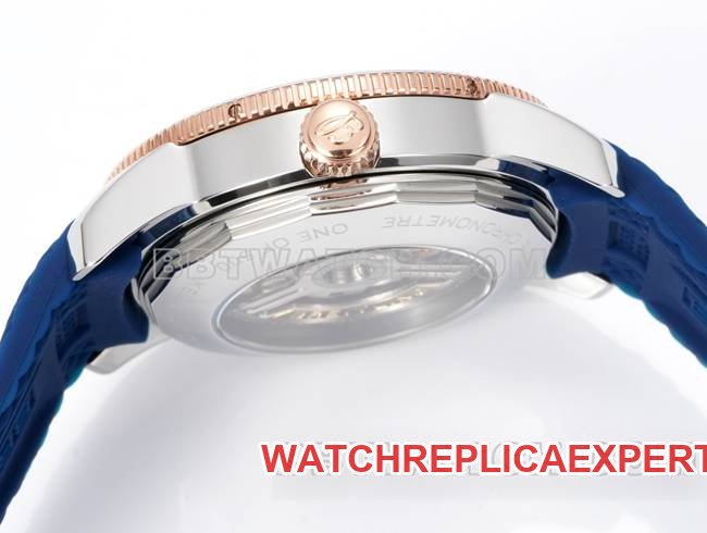best replica watch BreitlingBLS factory super ocean culture blue dial rubber braceletside live photo
