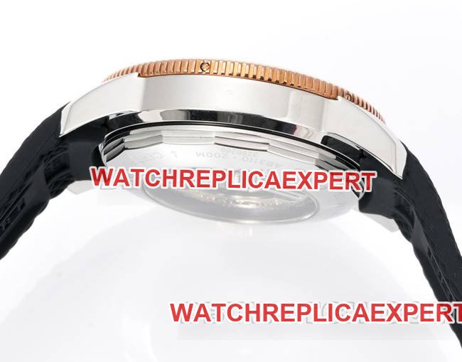 top-tier replica watch super ocean culture BLS factory Breitlingblack dial rubber braceletside live photo