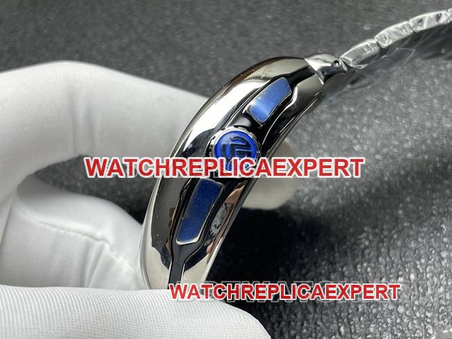 1:1replica watch ABF factory Frank Muller V45blue dial steel braceletside live photo