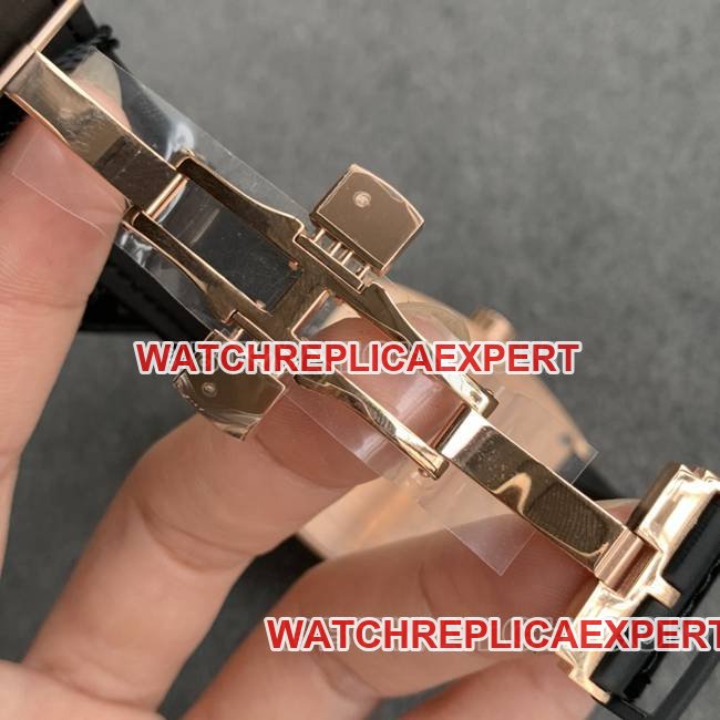 Frank Muller ABF factory top-tier replica watch V45black dial gold case leather braceletclasp live photos