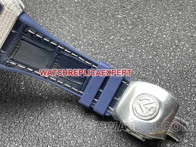 Frank Muller Super Clone Watch ABF Factory V45 Diamond Disc Diamond Case Blue Leather Braceletbraceletlive photos