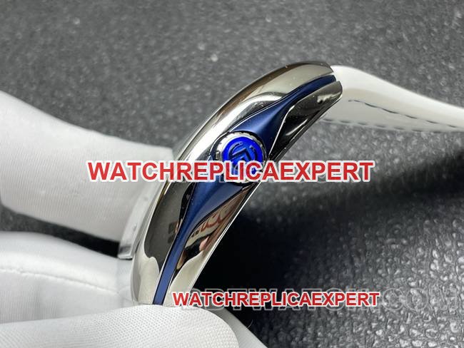 1:1replica watch V45 Franck Muller ABF factory white dial white leather braceletside live photo