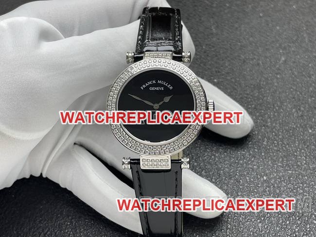 Frank Muller DOUBLE MYSTERY Reloj de cuarzo con bisel de diamantes y esfera negra de 42 mm de ABF Factory — luxury replica watch guide | Watch Replica Expert