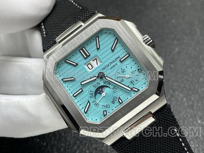 Super clone watch P1 factory Patek PhilippeCUBITUS light blue dial5822P-001front live photo