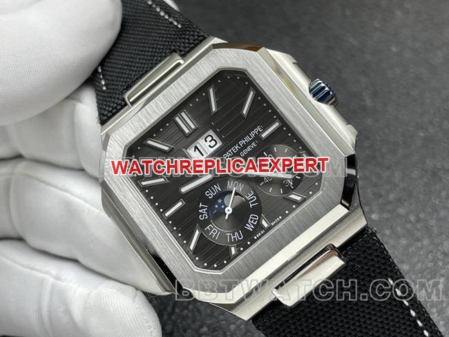 Best replica watch P1 factory Patek PhilippeCUBITUSblack dial5822P-001front live photo
