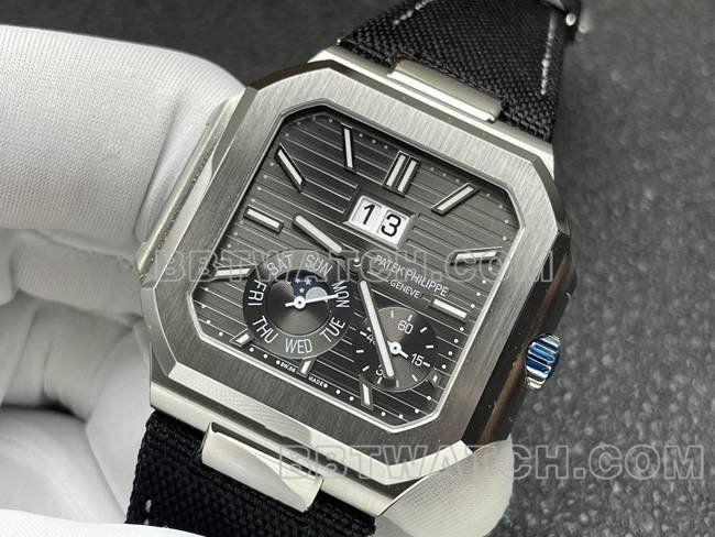 Best replica watch P1 factory Patek PhilippeCUBITUSblack dial5822P-001front live photo
