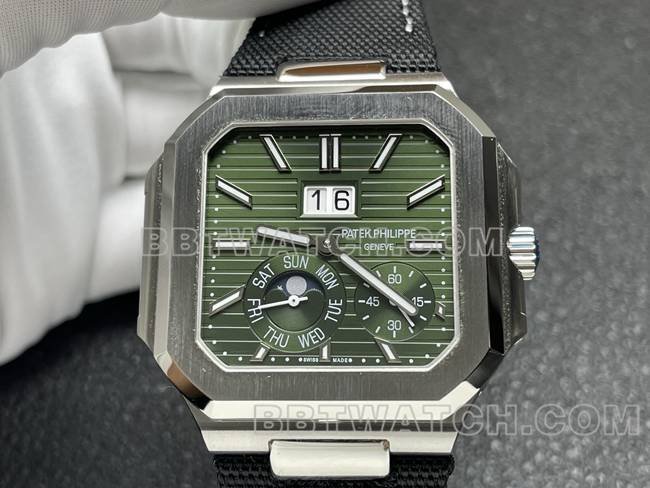 Top-Quality Replica Watch: Patek Philippe P1 Factory CUBITUS Green Dial 5822P-001—Front View Photos
