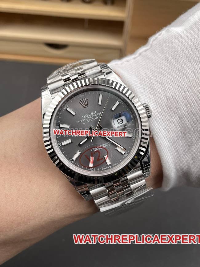 top-tier replica watch VS Factory log Rolex gray plate 3235 mechanical 41mm wearing live photos