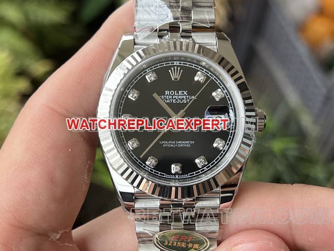 Réplica de primeira linha Rolex Datejust 41 mm mostrador preto 3235 fábrica ERF mecânica — luxury replica watch guide | Watch Replica Expert