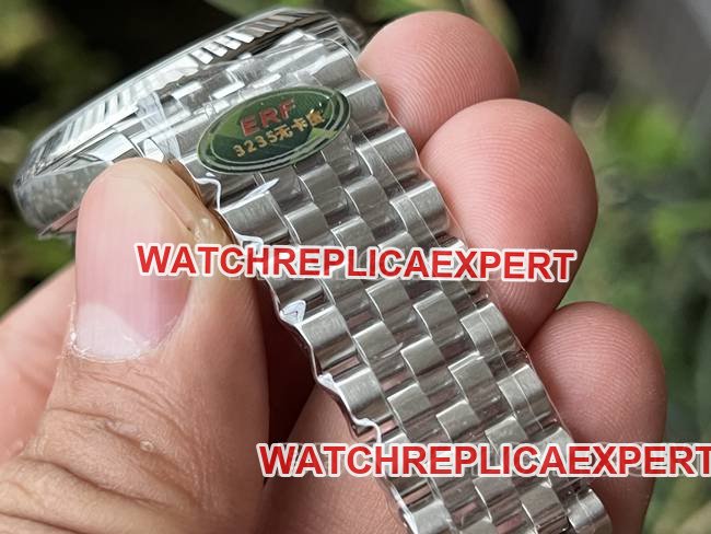 Best replica watch ERF factory log Rolexblue dial3235 mechanical 41mmbraceletlive photos