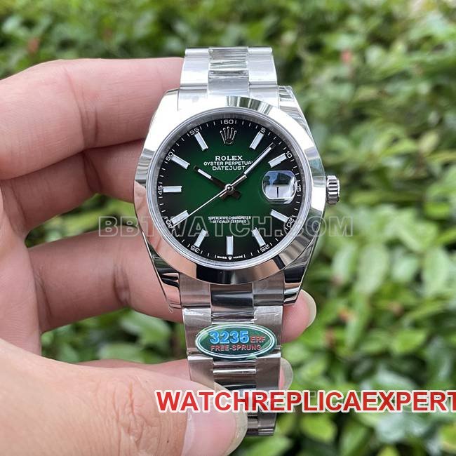 Rolex Datejust Série ERF Factory Super Clone Relógio 41mm Mostrador Verde 3235 Mecânico — luxury replica watch guide | Watch Replica Expert