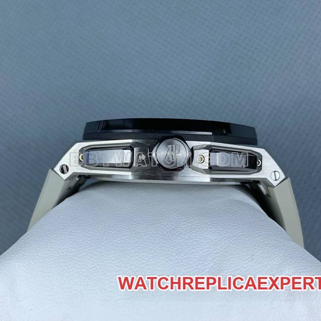 top-tier replica watch APS factory Royal Oak offshore Audemars Piguet light brown plate 26420side live photo