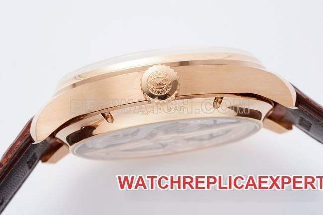 Super clone watch APS factory Portugal IWC perpetual calendar white dialrose goldside live photo