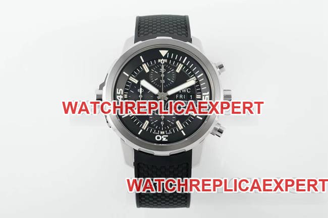IWC Marine Timepiece APS Factory Black Dial 7750 Mecânico Super Clone Cronógrafo com anel interno giratório — luxury replica watch guide | Watch Replica Expert