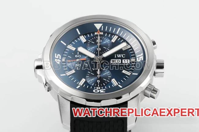 Best replica watch APS factory marine timepiece IWCblue dial7750 mechanical front live photo