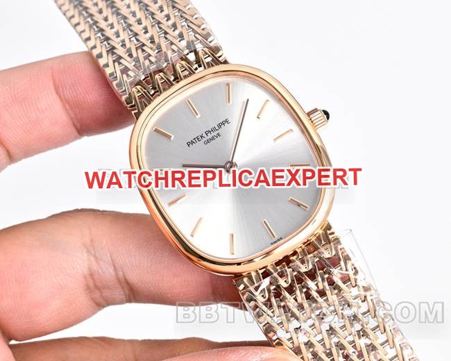 Patek Philippe GOLDEN ELLIPSE Réplica 1:1 Esfera plateada Oro rosa 5738 Ultrafino 6,2 mm — luxury replica watch guide | Watch Replica Expert