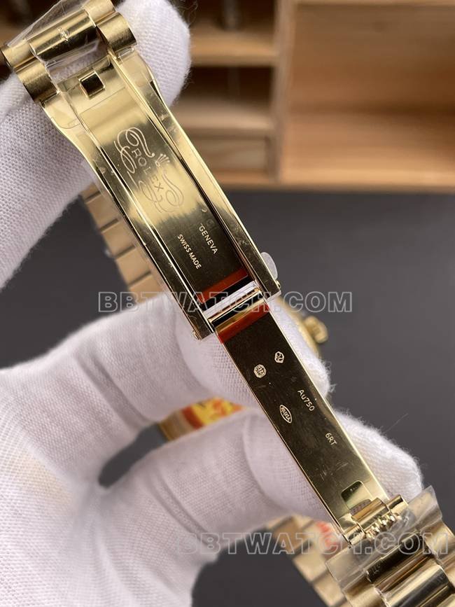 1:1replica watch QF factory Day-DateRolex smoked green dialyellow gold2836 mechanical 36mmclasplive photos