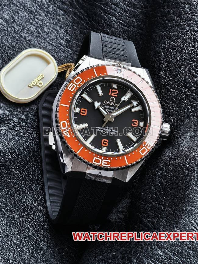 Super clone watch VS FactorySeamaster 600m black dial orange bezel black braceletfront live photo