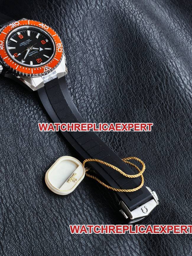 Super clone watch VS FactorySeamaster 600m black dial orange bezel black braceletbraceletlive photos