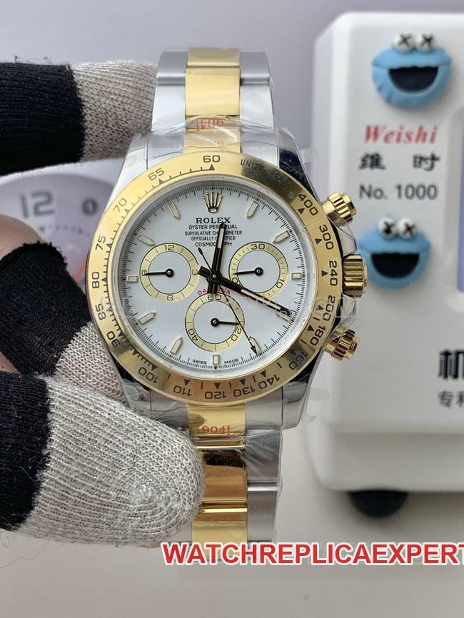 QF Fábrica Melhor Réplica Rolex Daytona Mostrador Branco 4131 Pulseira Mecânica de Ouro com Movimento de Enrolamento Bidirecional Integrado — luxury replica watch guide | Watch Replica Expert