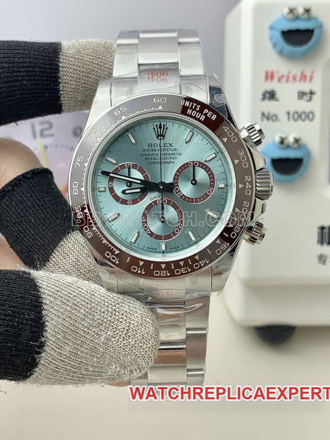 Rolex Daytona Ice Blue Dial 4131 Réplica de relógio mecânico da QF Factory com movimento de enrolamento bidirecional integrado — luxury replica watch guide | Watch Replica Expert