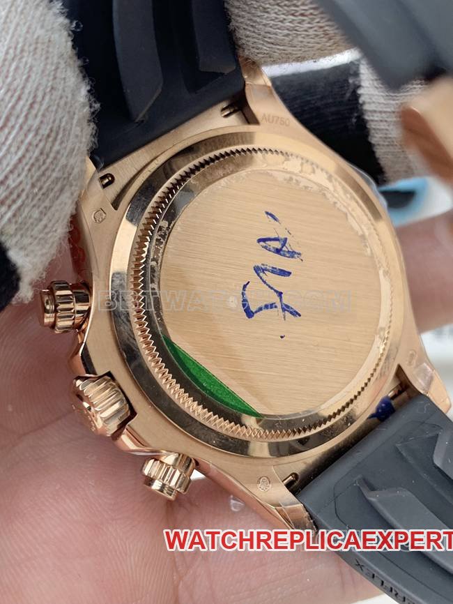 1:1replica watch RolexQF factory Daytonarose gold plate 4131 mechanical rubber braceletcaseback live photo