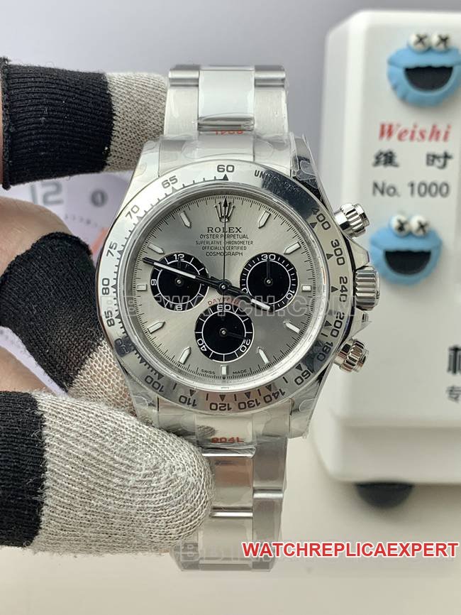 Rolex QF Factory Daytona Gray Dial 4131 Relógio mecânico super clone com movimento de corda bidirecional — luxury replica watch guide | Watch Replica Expert