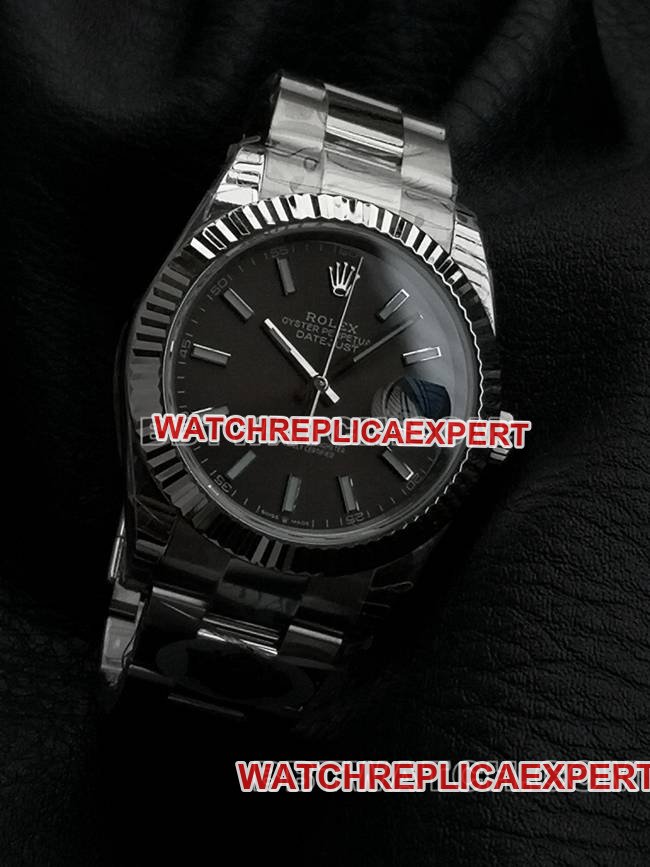 WKD Factory Best Replica Watch Log Diary Rolex 41mm Gray Dial 126331 Front Real Shot