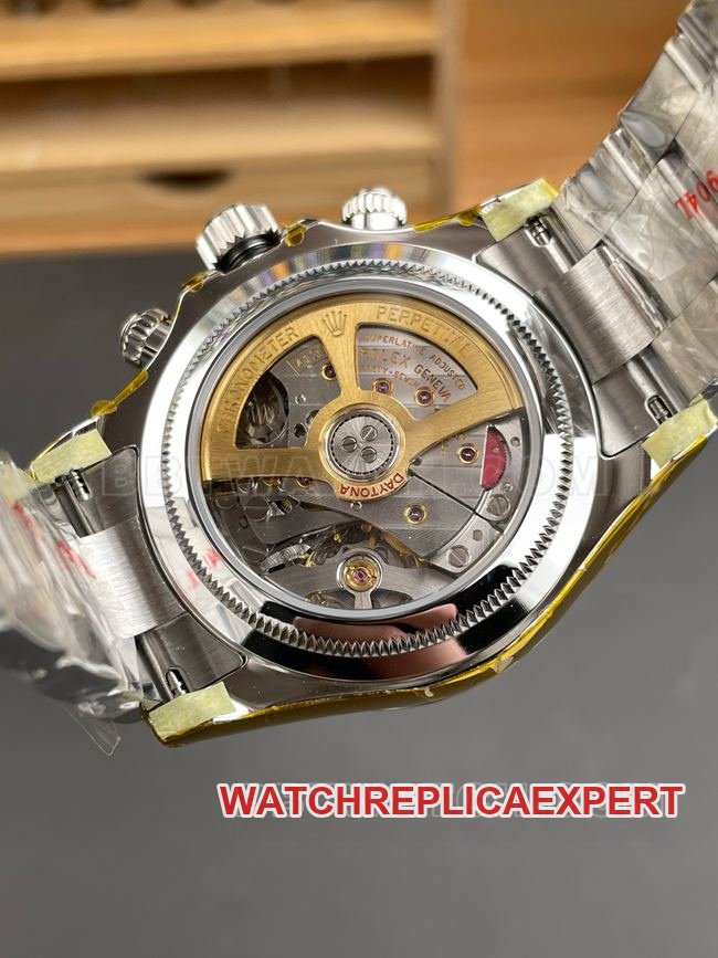 Top replica watch Daytona CBD factory Rolex white dial 4131 mechanical back real photo