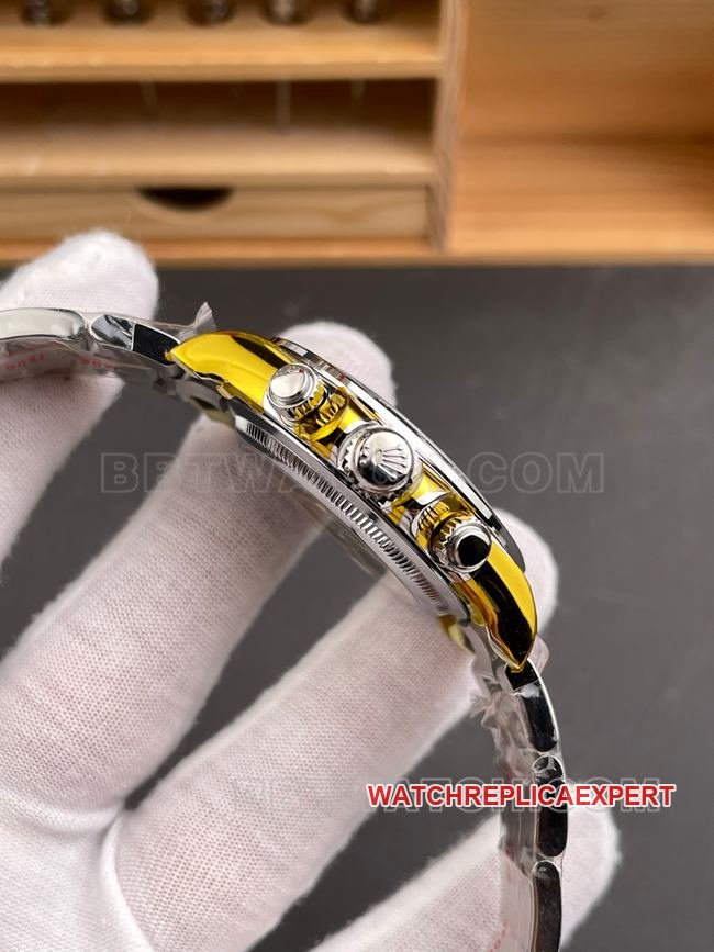 Top replica watch Daytona, CBD factory Rolex white dial 4131 mechanical, side real shot photos