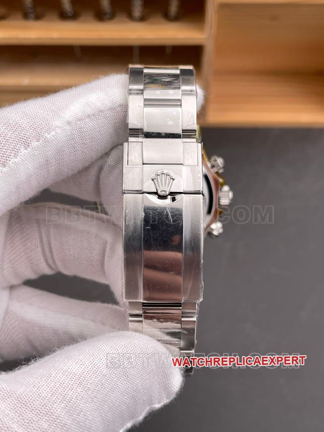 Top replica Rolex Daytona watch, CBD factory, white dial, 4131 mechanical watch with strap, actual photos