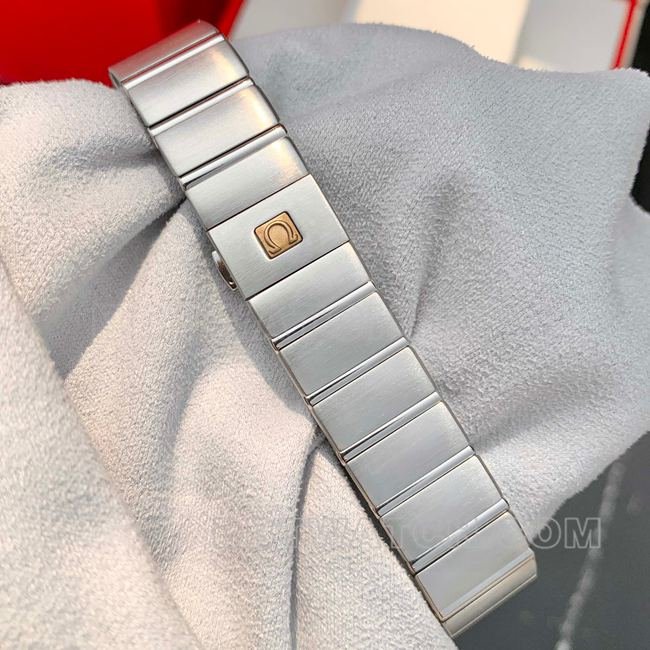 Super Clone Watch Omega Constellation white dial 28mm quartz watch strap real shot
