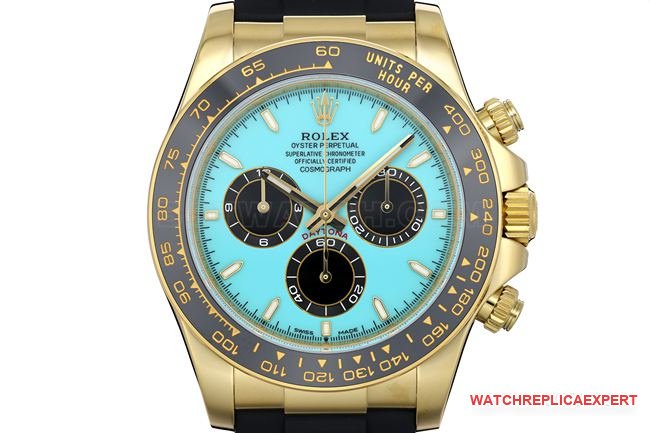 1:1replica watch ZF FactoryRolexDaytonablue dial gold case 4131 mechanical front live photo