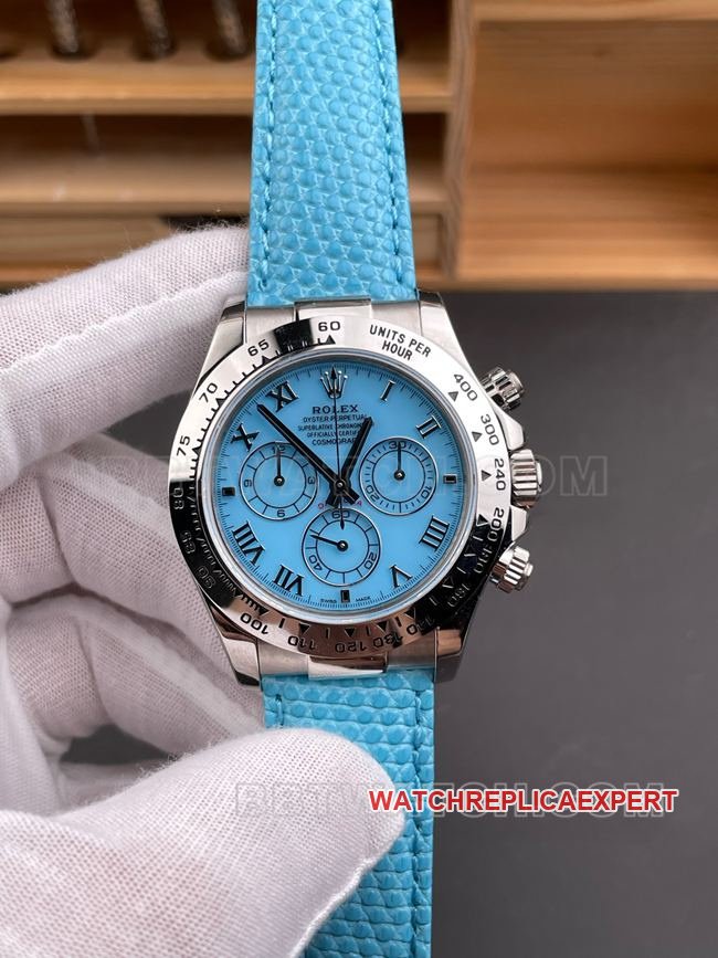 Usine PPM Rolex Daytona super clone avec cadran en nacre bleue, mouvement 4130, acier inoxydable 40 mm — luxury replica watch guide | Watch Replica Expert