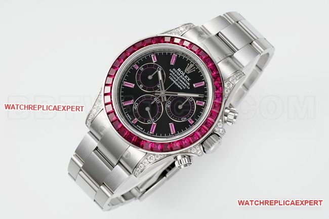 best replica watch daytonappm factory rolexblack dial moissanite diamond bezelfront live photo