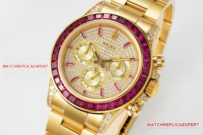 Réplique premium Rolex Rolex Daytona PPM usine lunette en diamant CVD avec bracelet en or — luxury replica watch guide | Watch Replica Expert