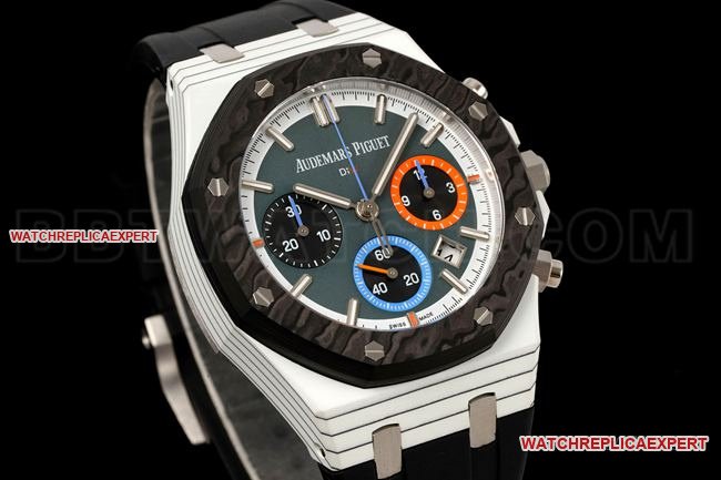 top-tier replica watch Diw factory Royal Oak Audemars Piguet gray plate chronograph mechanical front live photo