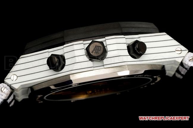 1:1replica watch Diw factory Royal OakAudemars Piguetwhite dialchronograph mechanical side live photo