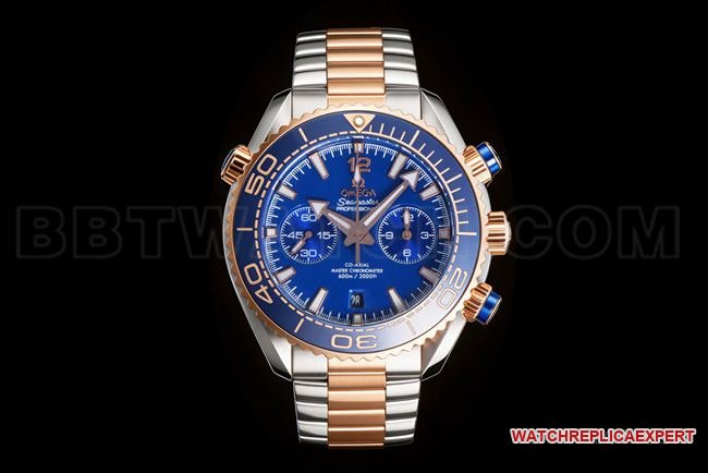 Omega Seamaster 600M Blue Dial Gold Steel Band Réplica da N1 Factory com cerâmica importada e esmalte de platina — luxury replica watch guide | Watch Replica Expert