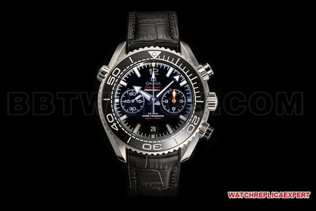 Omega N1 de fábrica Omega Seamaster 600m pulseira de couro preto com mostrador esmaltado em platina — luxury replica watch guide | Watch Replica Expert