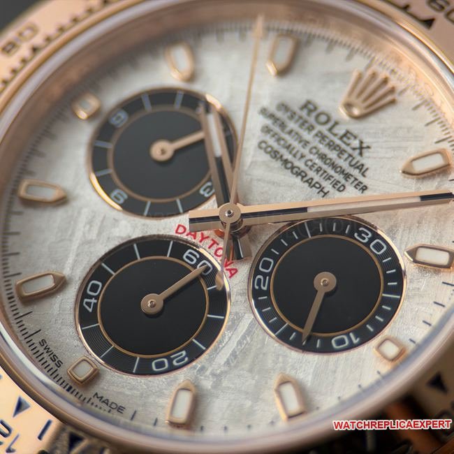 Best replica watch DaytonaCBD factory Rolexrose gold case meteorite disc 4130front live photo